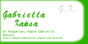 gabriella kapsa business card